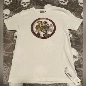 🖤🖤 Wesc White Tee with Skeleton Graphic 100% Cotton Medium